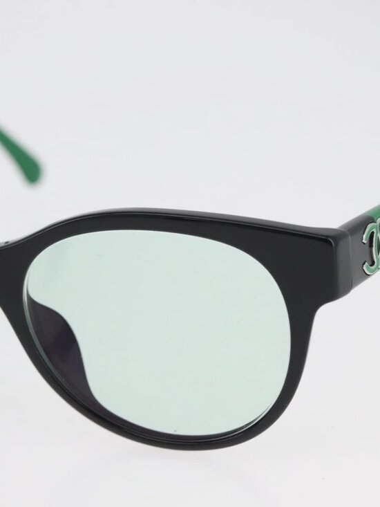 CHANEL COCO Mark Glasses plastic Green CC Auth BAZ663 main image 7